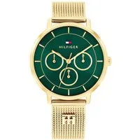 Tommy Hilfiger Multifunktionsuhr Tea 1782880, Quarzuhr, Armbanduhr, Damenuhr, Edelstahlarmband, analog