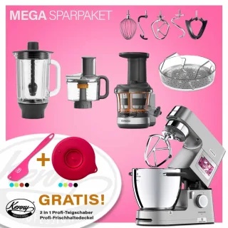 Kenwood Cooking Chef Silber XL Connect - Spar-Set Slow Juicer