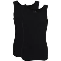 TOM TAILOR Tanktop Montana (2er Pack) Rundhalsausschnitt, slim fit, basic, elastisch, hüftbedeckend