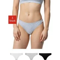 SNOCKS Tanga String Damen Unterhose (3-St) aus Bio-Baumwolle, unsichtbar unter deiner Kleidung