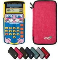 Texas Instruments Taschenrechner TI-Little Professor inkl. WYNGS Schutztasche Pink