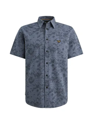 PME Legend - Skynight s/s AOP Desert Flower On Ctn Jersey Pique bijou blue - Gr. - XL