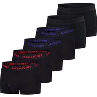 Jack & Jones Boxershorts Herren Retroshorts 6er Pack Basic Trunks (Vorteilspack, 6-St) Unterhosen mit Stretch