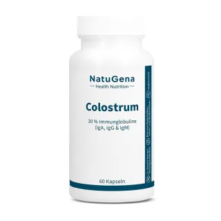 NatuGena Colostrum | 60 Kapseln | Rinder-Colostrum mit 30% Immunglobuline | bio | vegetarisch