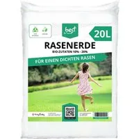 Best for Home Bio-Erde Bio-Blumenerde – Torffrei, für Zimmer- & Balkonpflanzen Rasenerde mit Bio-Zutaten: 10% - 20%, mit Organische Pflanzerde, (Einzelartikel, 1-St., 20L / 50L Sack), Bio und torffrei, ideal für Blumenbeete und Kübel