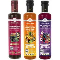 Zühre Ana® Sirup Schwarzem Maulbeer-Waldfrucht-Tropen-Fruchtextrakt Set aus – 3er Pack, Natürlicher Vitamin Mix, Mischverhältnis: 1+5