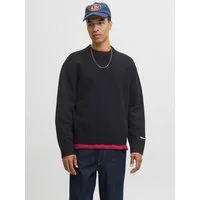 Jack & Jones Rundhalspullover JORNORREBRO KNIT CREW NECK SN Baumwollmischung, locker geschnitten