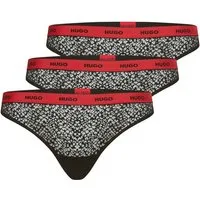 HUGO Slip TRIPLE THONG LACE mit Struktur