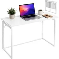 relaxdays Klapptisch Klappbarer Schreibtisch, weiß, 100 x 50 cm