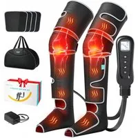 ALLJOY Massagegerät Pressotherapie,Lymphdrainage Gerät,drenaż limfatyczny,Kompressions, Set, Erholungs‑Massagestiefel für Beine, 5 voreingestellte Luft‑Kompressions‑Massagemodi,Waden und Füße