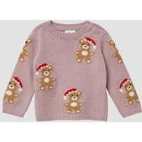 s.Oliver Longpullover Strickpullover Unisex Strickpullover mit Weihnachtsmotiven