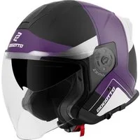 Bogotto Motorradhelm H586 City-B Jethelm, Herausnehmbares Innenfutter,integriertes Sonnenvisier