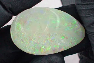 34,92 ct White Opal Multicolor Edelstein Lightning Ridge Australien