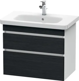 Duravit DuraStyle Waschtischunterbau wandhängend Eiche Schwarz & Weiß Matt 730x448x610 mm - DS648101 DS648101618
