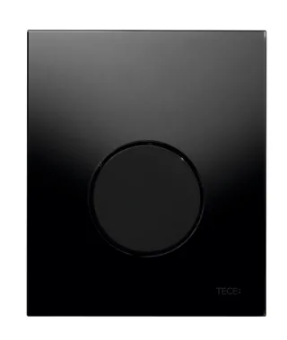 Tece loop Urinal-Betätigungsplatte m. Kart. Gl. schwarz glänzend, Tasten schwarz glänzend, 9242657 9242657