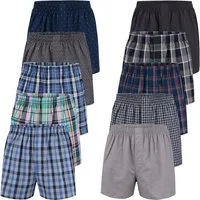 City Life Boxershorts Herren Unterhosen Baumwolle Webboxer (10er Pack) Sparpack S - 4XL (1-St)
