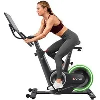 AsVIVA Speedbike S20 - Indoor Cycle mit 21,5" TFT-Touchdisplay, Fitness-App kompatibel, automatischer Widerstand, 20 kg Schwungrad, Dual-Steuerung