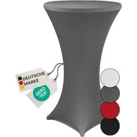 NYVI Stehtischhusse Stehtischhusse NYVIGala 70cm Anthrazit Grau Elastische Stretchhusse, Elegante Premium Husse für Stehtisch & Bistrotisch mit 110-120cm Höhe