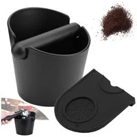 BlingBin Ausklopfbehälter Abschlagbehälter für Siebträgermaschine Zubehör, mit Stopfmatte, Espresso-Kaffeeklopfbox, langlebige Barista-Abklopfbox für Kaffeesatz