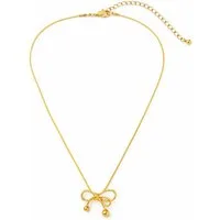 COLLEZIONE ALESSANDRO Kette mit Anhänger Schleife, mit filigraner Schleife, golden