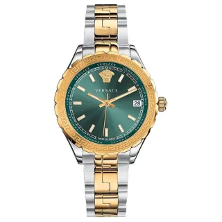 Versace V12050015 Damen Hellenyium Zweifarbige Grüne Uhr