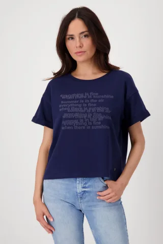monari - Sweatshirt mit Schriftzug navy blue - Gr. - 46
