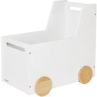 ONVAYA Lauflernwagen ONVAYA® Spielzeugkiste aus Holz, Lauflernwagen mit Gummirädern