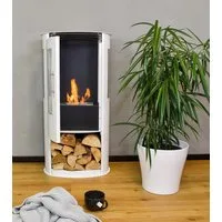 GLOW FIRE Echtfeuer-Dekokamin Ethanolkamin Göteborg Bioethanol Kamin, Kaminofen mit 2KW Heizleistung, Ethanol Standkamin mit 6h Brenndauer