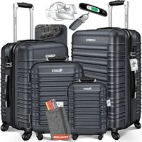 KESSER Kofferset, 4 Rollen, (4 tlg), 4tlg. Hartschalenkofferset Hartschalenkoffer Reisekoffer Set