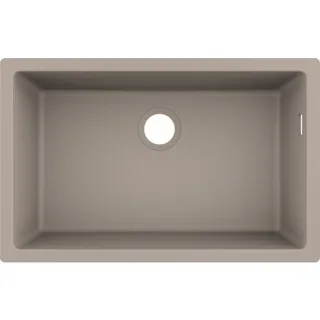 hansgrohe Unterbauspüle 43432380 710 x 450 mm, 1 Hauptbecken, betongrau