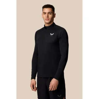 Castore Adapt Training 1/4 Zip Top Polyester Herren Schwarz Sport-T-Shirts