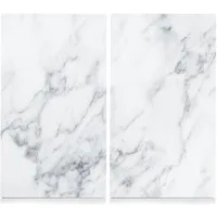 Zeller Present Schneide- und Abdeckplatte Marmor, (Set, 2 tlg), Hitzebeständig bis 220/240°C