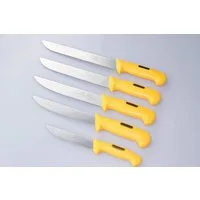 Ertex Fleischmesser Profi Küchenmesser Set 5-teilig Edelstahl – Scharfes Metzgermesser Set
