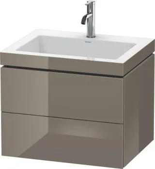 Duravit L-Cube c-bonded Set wandhängend Flanell Grau Hochglanz 600x480x500 mm - LC6926O8989 LC6926O8989