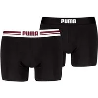 PUMA Boxershorts PUMA MEN EVERYDAY PLACED LOGO BOXERS 2P (2er Pack) mit elastischem Logobund