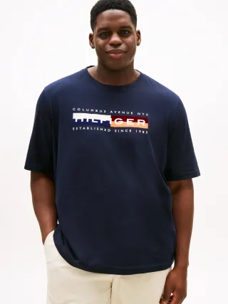 BT-TH COLOUR BLOCK GRAPHIC TEE-B desert sky