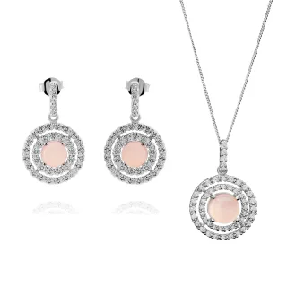 Orphelia 'Rivera' Damen 925 Sterling Silber Set: Kettenanhänger + Ohrringe - Silber SET-7481/PC