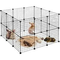relaxdays Freigehege Freilaufgehege Gitter, 24er Pack