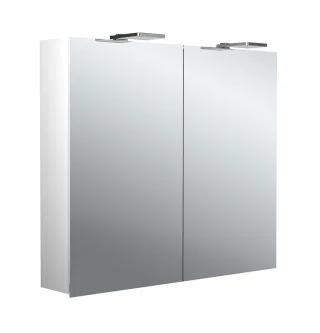 emco Lichtspiegelschrank pure II LED-Leuchte, Aufputz, mit Waschtischbeleuchtung, 2 Türen, 800 mm, 9 979705303