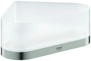 GROHE Eck-Duschablage Selection 41038 mit Halterung Glas/supersteel, 41038DC0 41038DC0