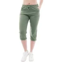 YESET Caprihose YESET Damen Chino Sommer Capri 3/4 Hose Damenhose Dunkelgrün XXL Schlupfhose