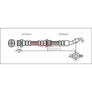Metzger Bremsschlauch vorne Mitsubishi Colt Lancer 1,3