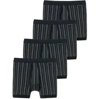 Schiesser Retro Boxer 4er Pack Original Classics Feinripp (Spar-Set, 4-St) Unterhose kurz - Baumwolle - mit Eingriff
