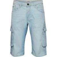 Blend Jeansshorts Moderne Shorts mit Cargotaschen für Herren für Herren (1-tlg) Baumwolle Normal Fit Einfarbig atmungsaktiv Reißverschluss