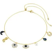 Swarovski Collier Symbolica Mond Unendlich Glücksklee magisches Auge Hufeisen, mit Swarovski® Kristall - mit Swarovski® Perle