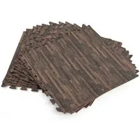 Bestway Pool-Bodenschutzfliese Bestway Flowclear Pool-Bodenschutzfliesen Set, 12 Stück á 50 x 50 cm, Holz-Optik Palisander, idealer Schutz für Poolböden