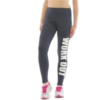 YESET Leggings Leggings Druck WORK OUT Lang Sport Fitness Druckschrift