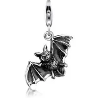 Nenalina Charm-Einhänger Anhänger Fledermaus Halloween 925 Silber