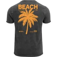 Neverless Print-Shirt Herren Vintage T-Shirt Backprint Sommer Funshirt mit Palmen Print mit Print
