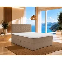 Best for Home Boxspringbett Polsterbett mit 7-Zonen-Taschenfederkernmatratze und Schubladen (Komplettset (Boxspringbett inkl. 2 Matratzen, Topper & Stauraum-Schubladen), 6-St., 140x200 160x200 180x200 200x200 cm)